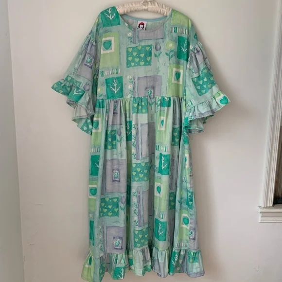 Rebekah Peters Handmade Sustainable Peasant Midi Dress - Picture 7 of 7